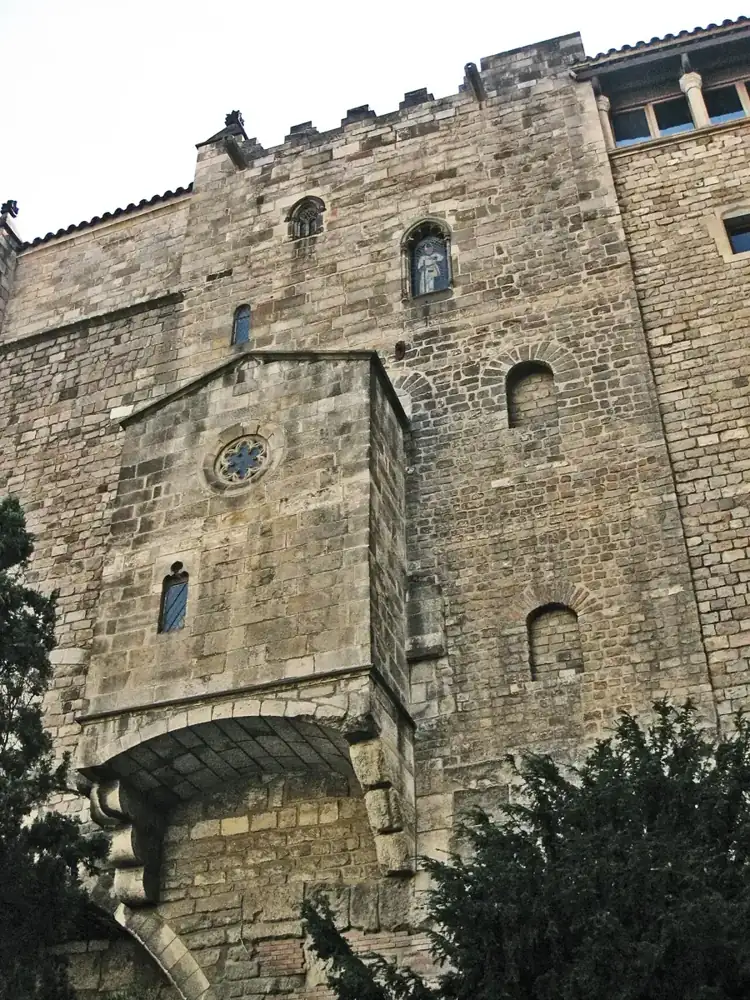The Roman wall on Plaça de Ramon Berenguer el Gran