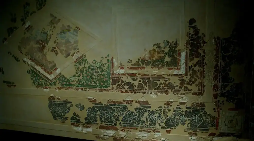 The fresco of the abduction of Ganymede in the Domus d'Avinyó