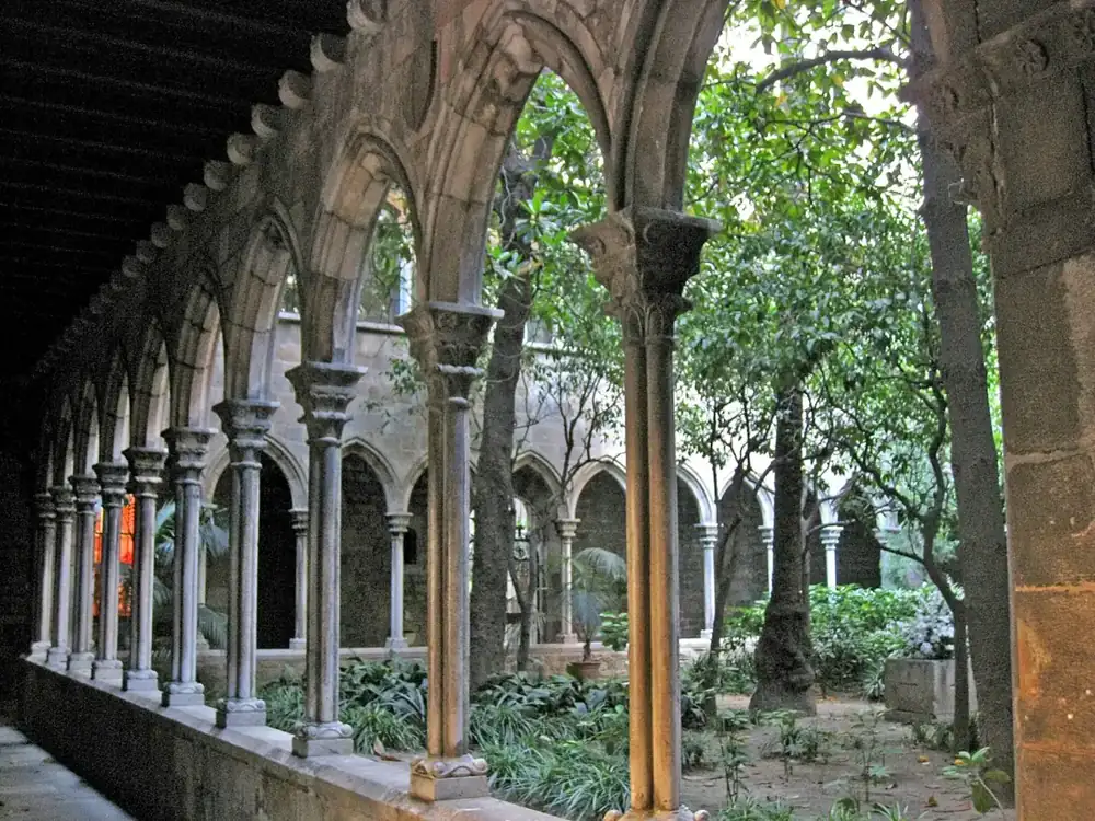 The Gothic cloister of Santa Anna