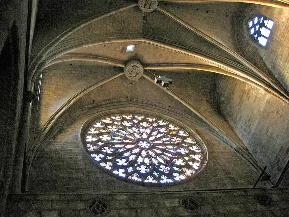 The rose window of Santa Maria del Pi