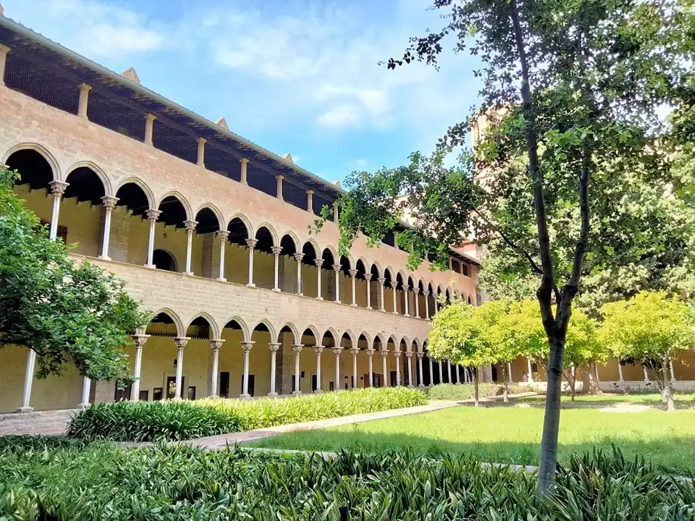 A gallery of the cloister at the Monestir de Pedralbes