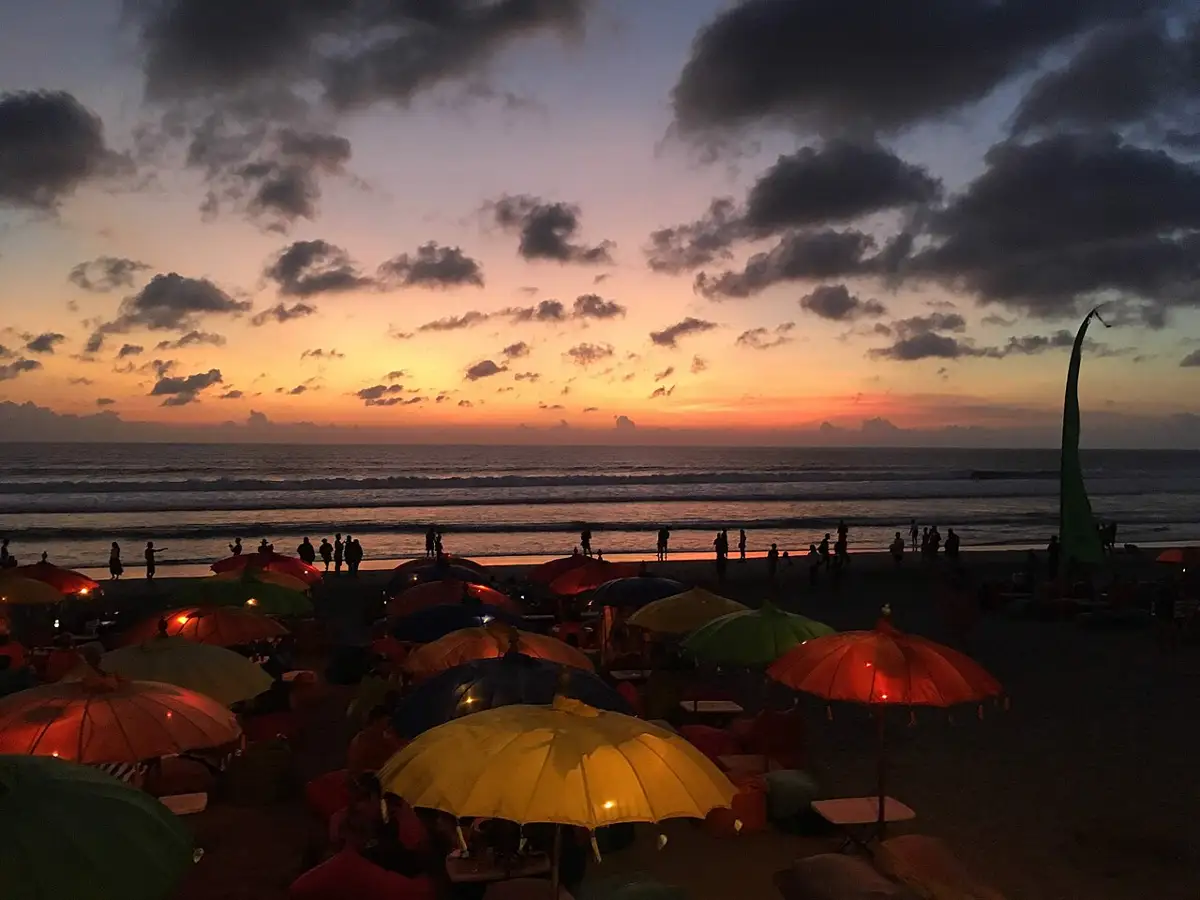 Sunset on Seminyak beach