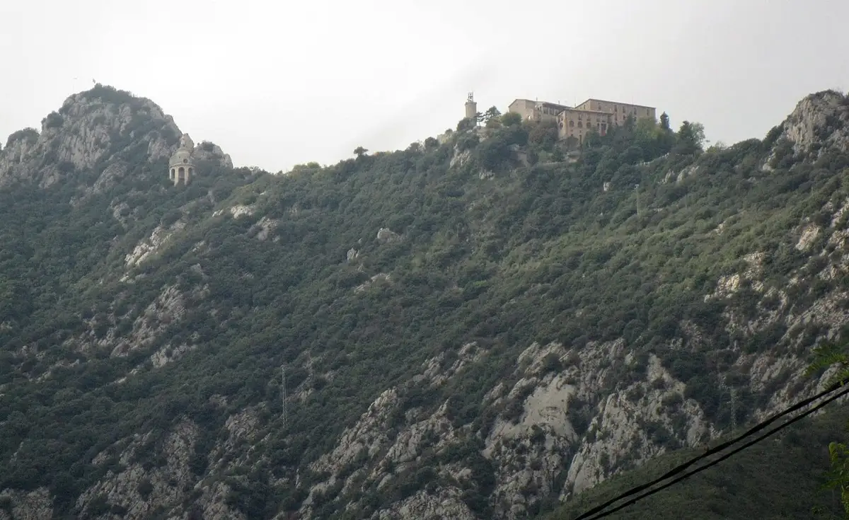 Santuari de Queralt on the rock above Berga