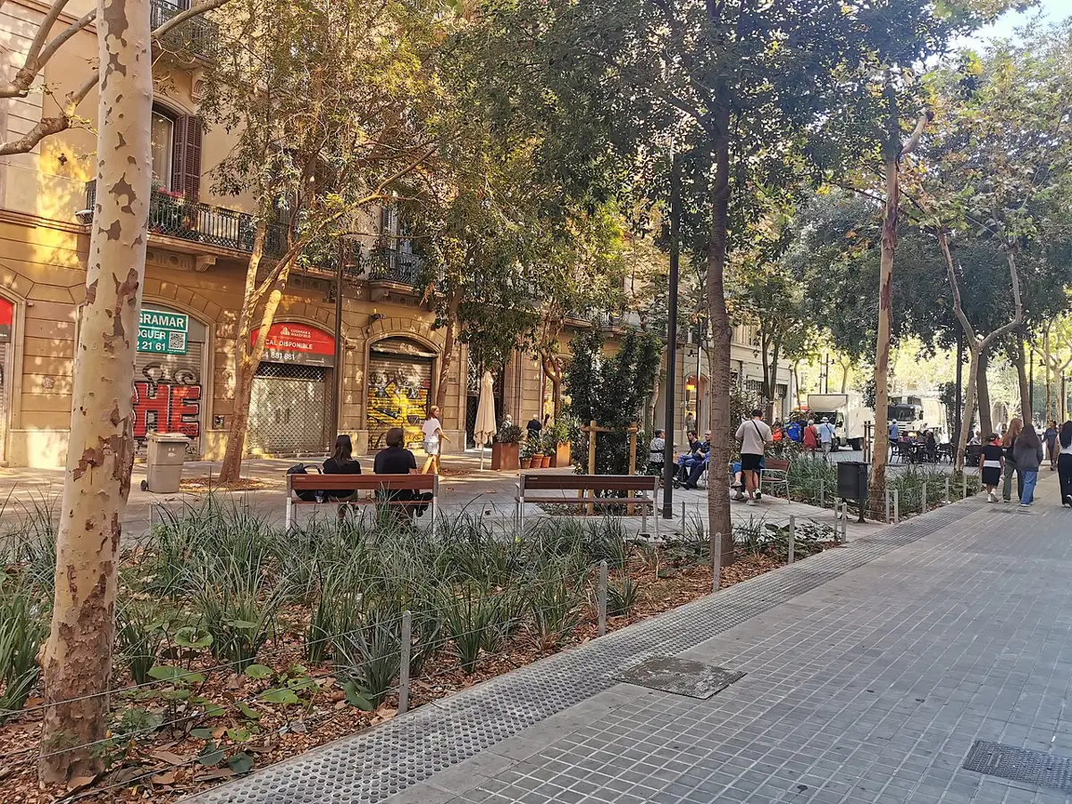 Пешеходная Consell de Cent в Eixample