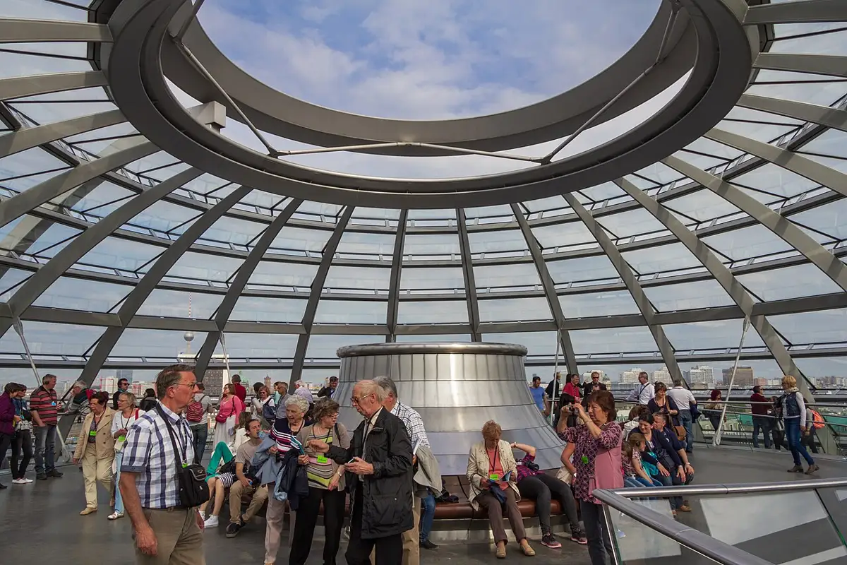 Inside the Reichstag dome