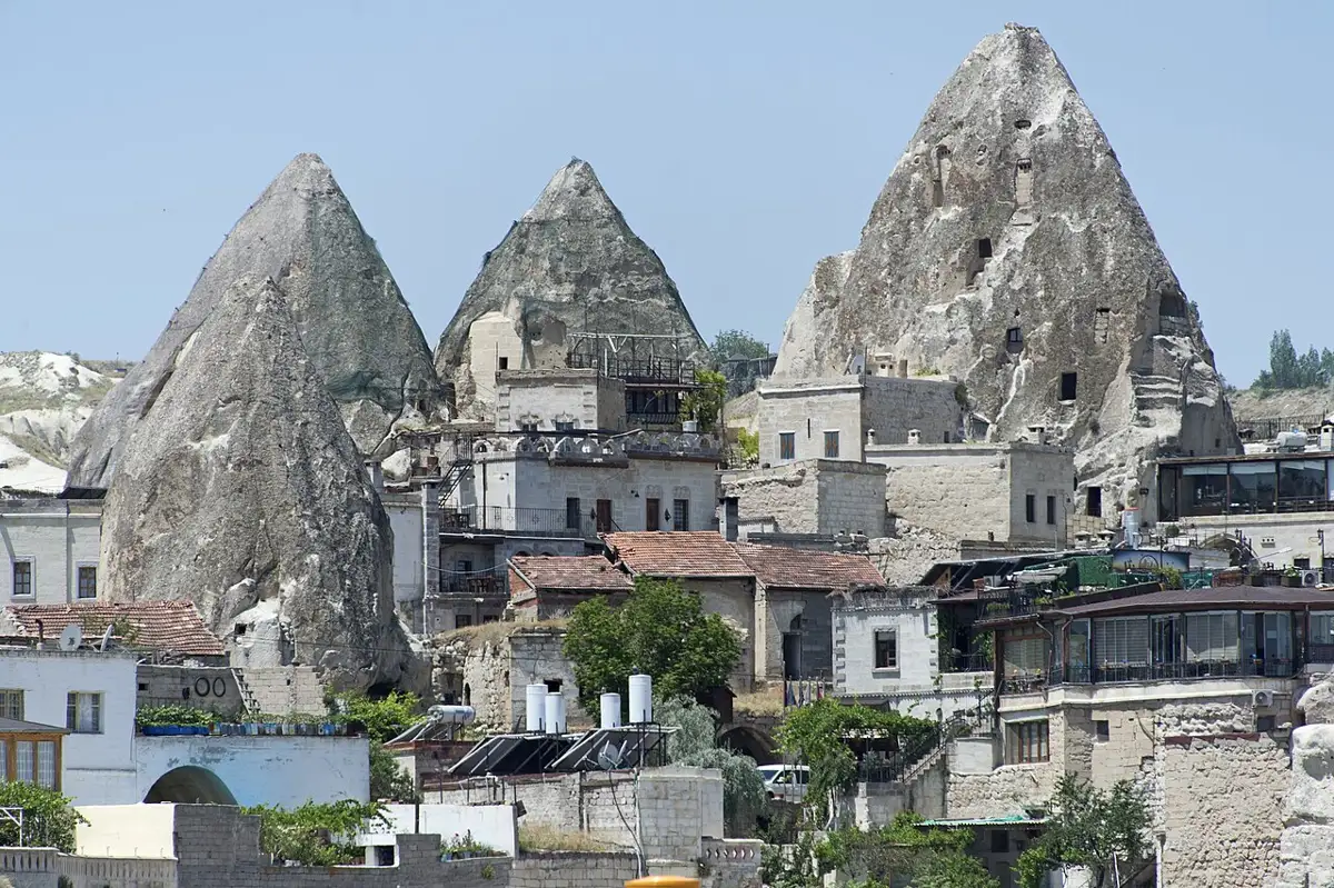 Rock chimneys and houses in Göreme