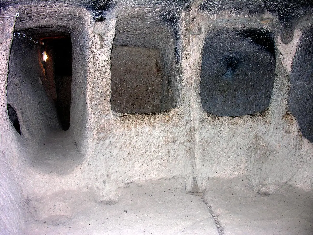 A tunnel in the Kaymaklı underground city