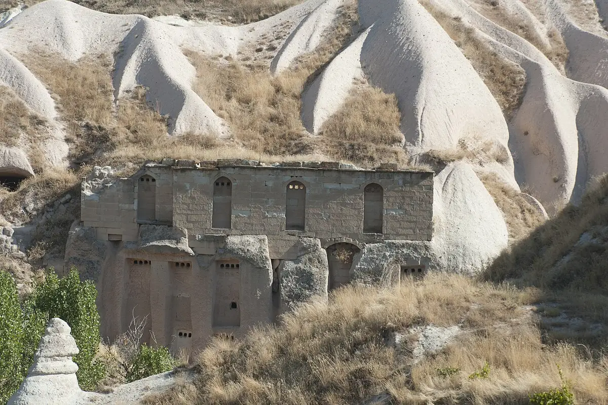 Rock-cut houses in Güvercinlik Vadisi near Uçhisar