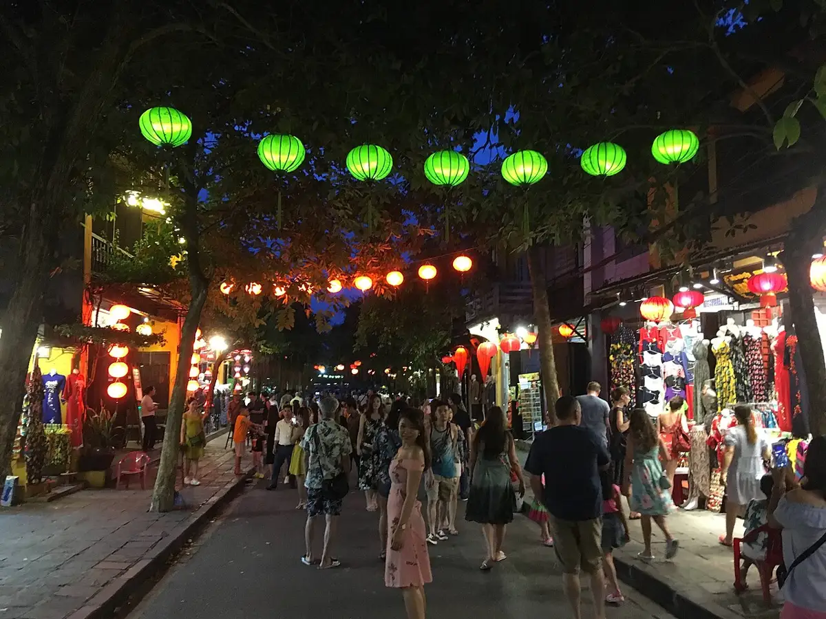 Lanterns on a street in Hội An's Old Town