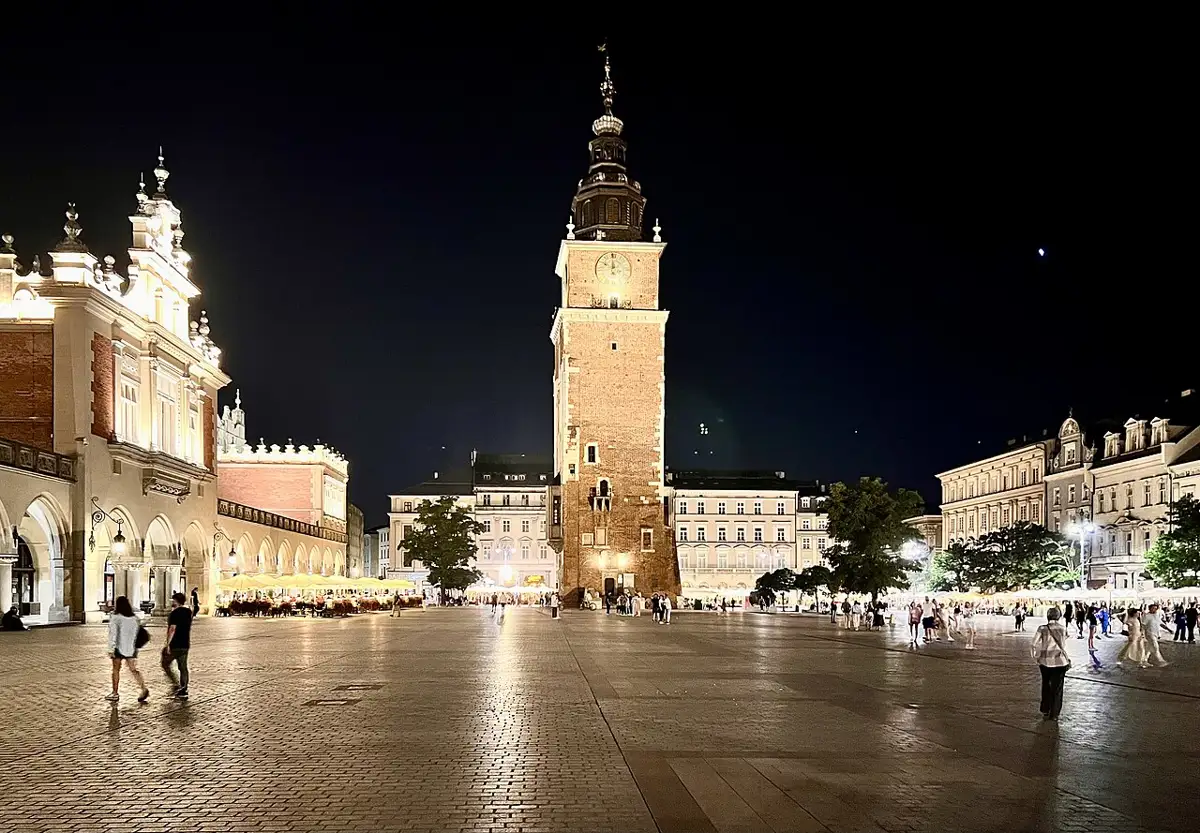 Rynek Główny ночью