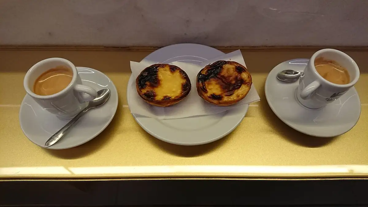 Pastéis de nata and espresso at Manteigaria